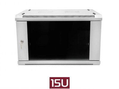 Шкаф телекоммуникационный настенный 15U, (600х450х770мм) SNR-TWC-15-SF-R-G