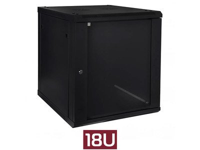 Шкаф телекоммуникационный настенный 18U, (600х450х901мм) SNR-TWC-18-SF-R-B