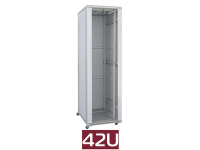 Шкаф телекоммуникационный напольный 42U, (600x600мм) SNR-TFC-426060-GS-G-SF