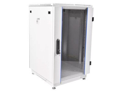 Шкаф телекоммуникационный напольный (ЦМО) 27U, 600×600мм (дверь стекло)