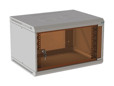 Шкаф телекоммуникационный настенный разборный МиК 19" Lite 12U (600х600мм) (дверь стекло)