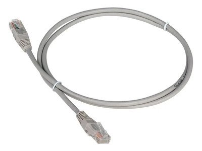 Патч-корд LanMaster вилка RJ-45, кат.5е, ПВХ, 1м, серый