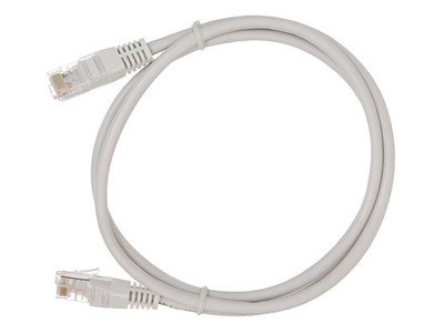Патч-корд U/UTP 1.0м, 4 пары, Кат.5е (UTP PATCH CORD CAT.5E 1M Gray) BEHPEX
