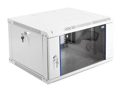 Шкаф телекоммуникационный настенный разборный (ЦМО) 6U, (600×650мм) (дверь стекло) ШРН-Э-6.650