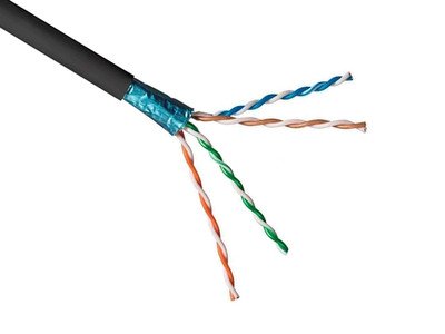 Кабель 4pr RJ-45 FTP экранированный уличный (outdoor) (F/UTP-5e 24 AWG PE)